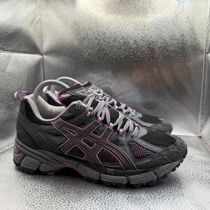 Size 8.5 Asics Gel Kahana Black Gray Womens Lace-Up Running Sneaker Shoes T0E5N‎